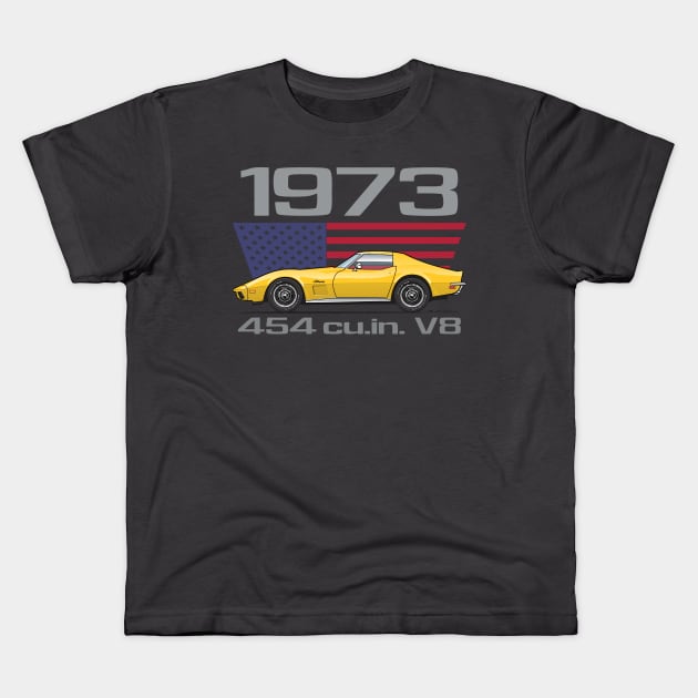 yellow vette Kids T-Shirt by JRCustoms44